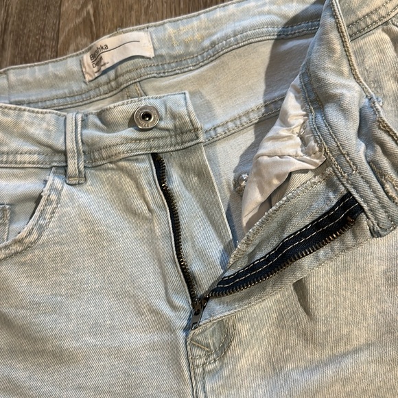 BERKSHIRE | Light Blue Distressed Denim Bermuda Shorts - Picture 6 of 8